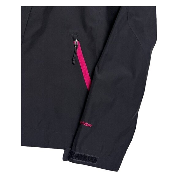 The North Face Black Waterproof Hooded Designer Light Windbreaker Jacket Womens - Picture 5 of 8